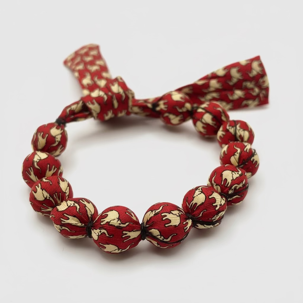 Bracelet perles de soie éléphants