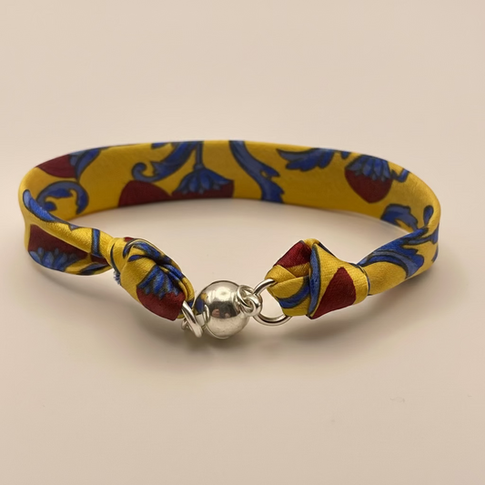 Bracelet ruban fruits rouges