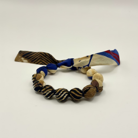 Bracelet perles de soie motifs primaires